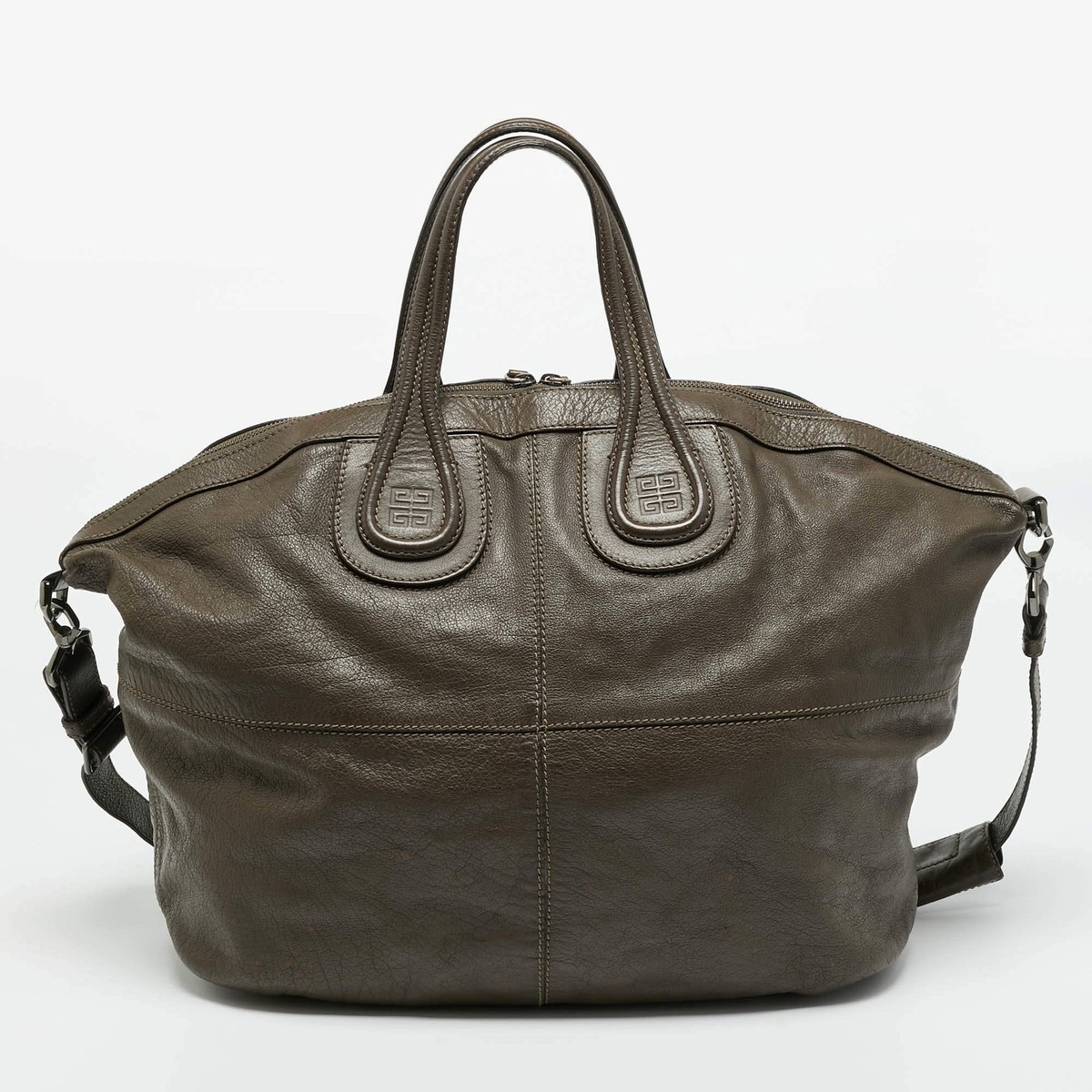 Givenchy Olive Green Leather Large Nightingale Satchel | eBay