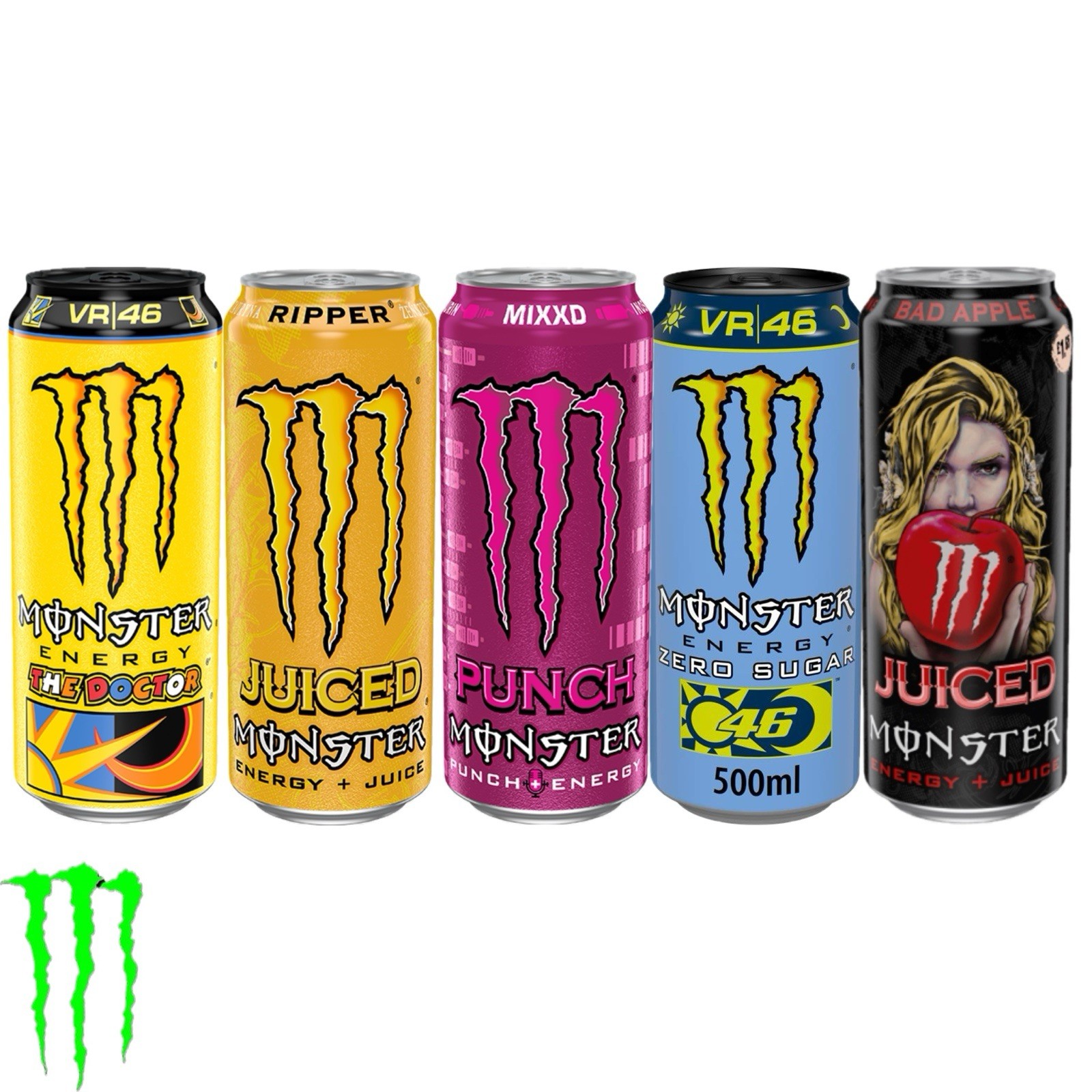 Monster Energy 5 Drinks (The Doctor, Ripper, MIXXD, Rossi VR 46, Bad ...
