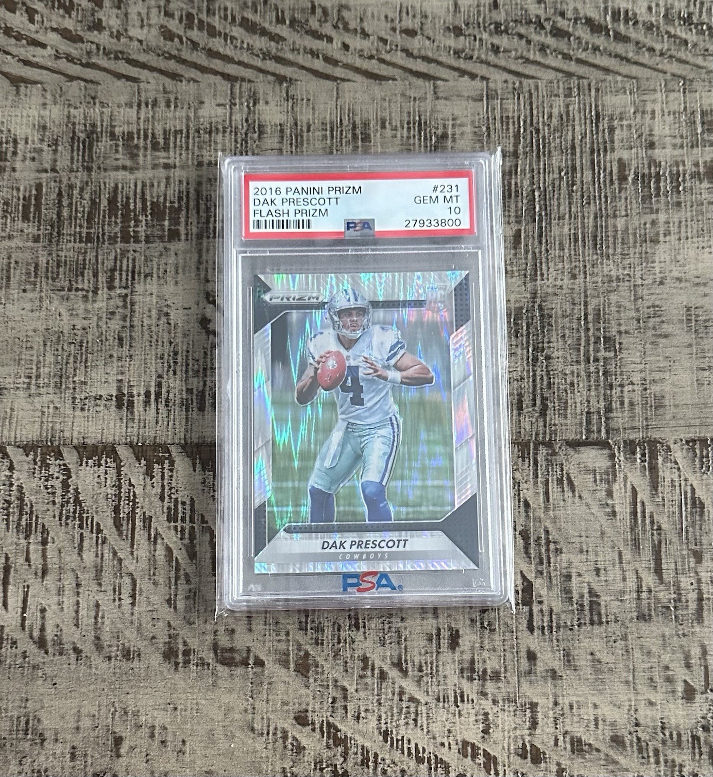 2016 Panini Dak Prescott Flash Prizm Rookie SP #232 PSA 10 GEM MINT RC Low Pop!