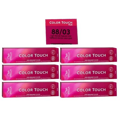 Wella Color Touch Plus 6 x 60 ml 88/03 hellblond intensiv natur gold Intensivtön