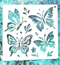 4 Butterfly Stencil For Painting Or Crafting - 6X6" Detailed DIY Wall Art
