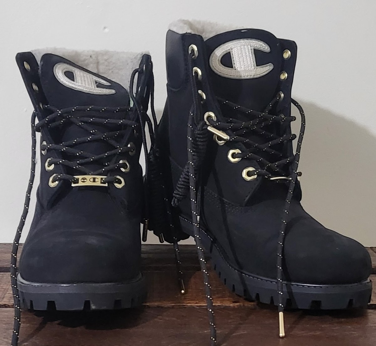 Timberland X Champion Shearling Suede Black Mens Size 10.5 Timberland 6 main image 2