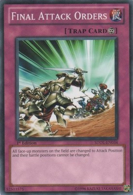 Final Attack Orders - SDDL-EN034 - Common - 1st Edition - Heavily Played