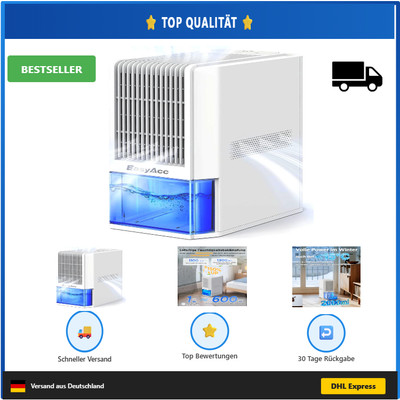 EasyAcc Innovativer Luftentfeuchter Elektrisch 1,3L/Tag, 2000mL Raumentfeuchter