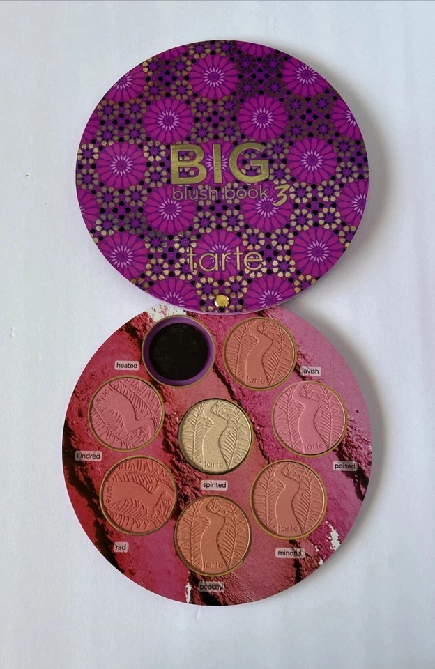 TARTE-Big Blush Book 3 Eight (1) Blush Compacts One (1) Missing. NEW In Box - Image 4 of 4
