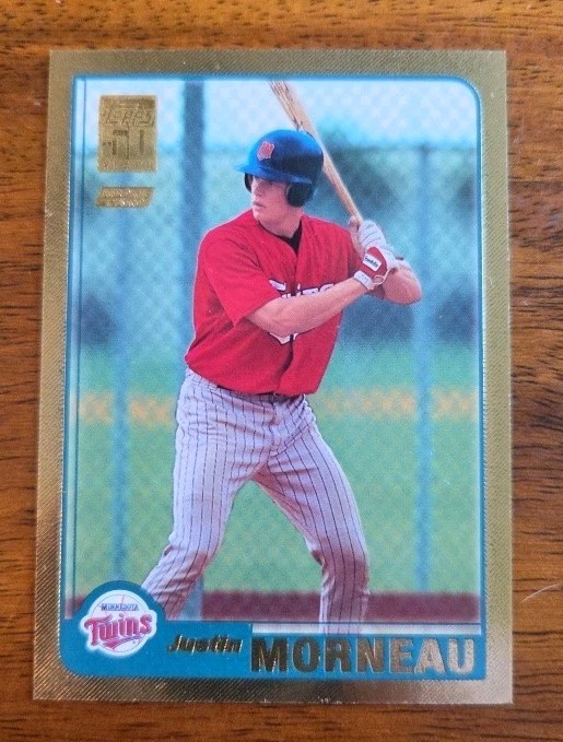 Justin Morneau Topps Traded 2001 T235 RC Rookie GOLD