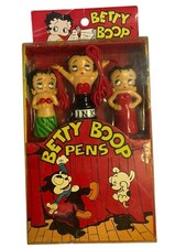 VTG OP LOT OF 3 1992 BETTY BOOP PENS IN BOX NEW