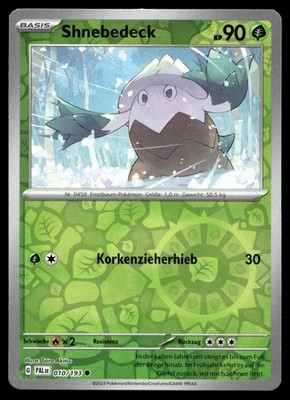 Shnebedeck 010/193 Common Paldea Evolved Pokemon Reverse Holo NM Deutsch