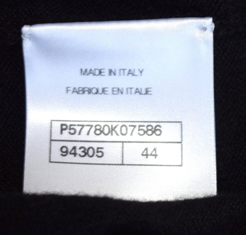 CHANEL BLACK SHORT SLEEVES CASHMERE CREW NECK DRESS SZ 44  # P43319k04446 thumbnail 17