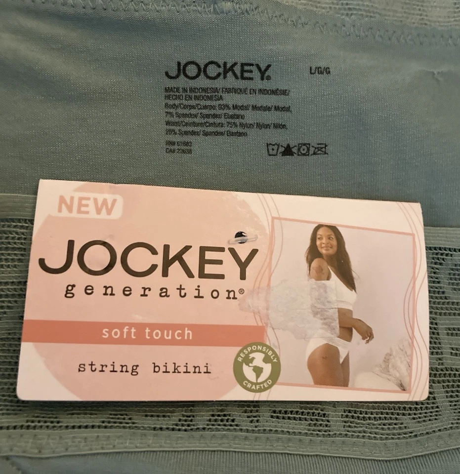 AUDEN & JOCKEY Calzoncillos Lote/4 Bikinis Ropa Interior Verde Rosa Desnudo Blanco L 12-14 NUEVO Foto 3 de 4