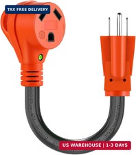 30 Amp to 110 Volt RV Adapter Cord 12 Inch,NEMA 5-15P to NEMA TT-30R Electrical