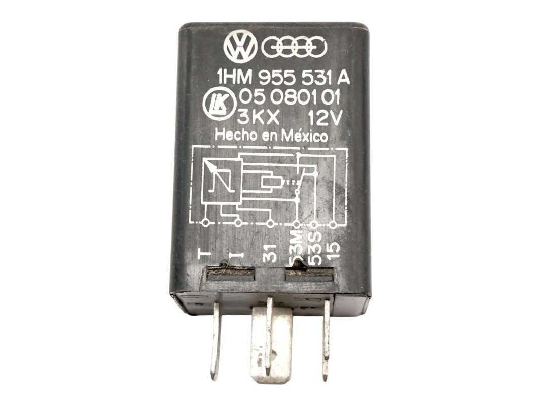 99番リレー VW 時間調整式ワイパー 357955531 50720D 99. Intermittent Wiper Relay 93-99 VW Jetta Golf GTI Cabrio Mk3
