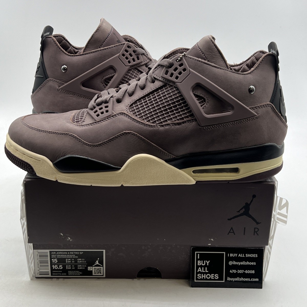 Size 15 - Jordan 4 Retro x A Ma Maniere Mid Violet Ore for sale