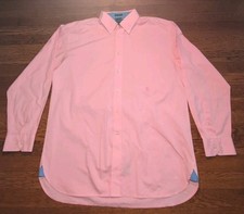 Tommy Hilfiger 80's 2 ply fabric long sleeve button up shirt pink men's size XL