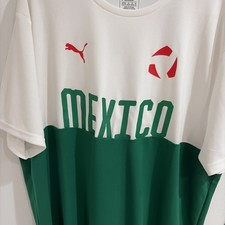 Puma White Green Mexico Dry Cell Football Jersey XXL