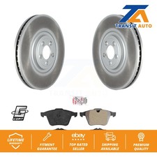 Front Coated Disc Brake Rotors And Semi-Metallic Pads Kit For Jaguar XF XJ