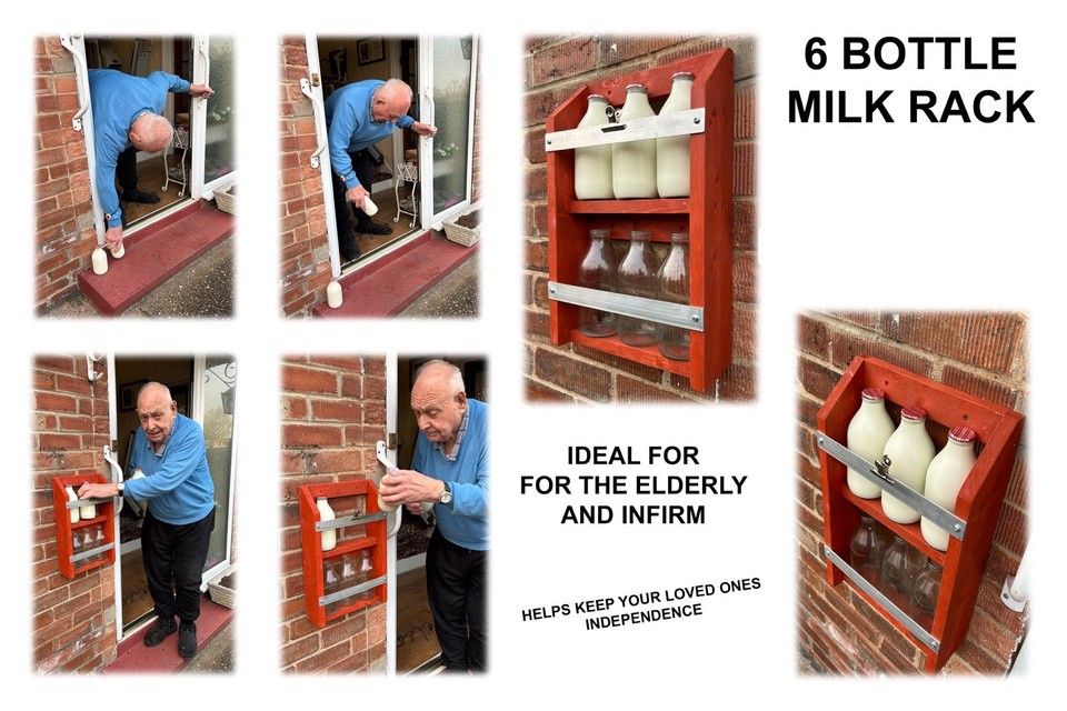 Milk Rack Setting Milk Rack, Wall Mounted Milk Rack, Bottle Holder, assisted living item ...