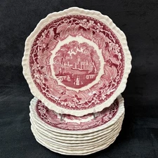 Mason's VISTA RED England Pie Dessert Plate 6 7/8 Inches