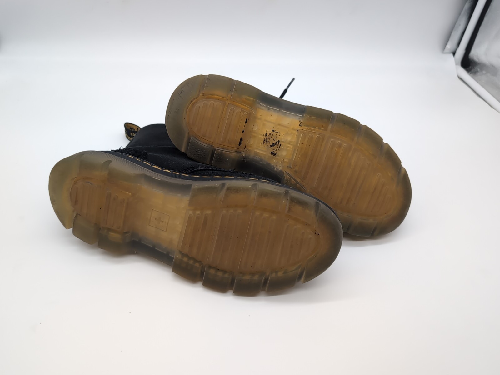 Dr Doc Martens Combs 2 W Black Combat Boots Womens 7 Canvas thumbnail 9