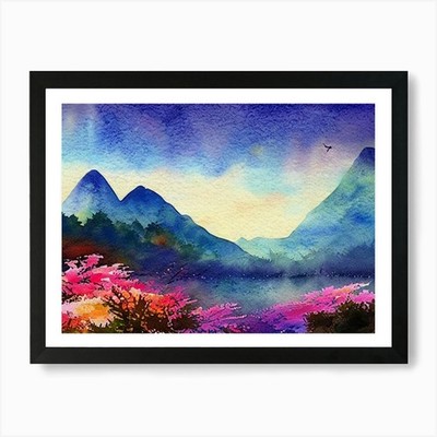 Twilight Blossom Reflections Kunst Pr gerahmtes Wandbild Poster Leinwanddruck Bild