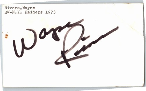 1960's -Wayne Rivers- Signed/Autograph/Auto Postcard Boston Bruins NHL