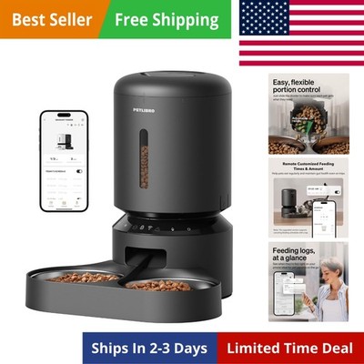 Automatic Cat Feeder for 2 Cats, 5G&2.4G WiFi Pet Feeders, 5L Programmable Ca...