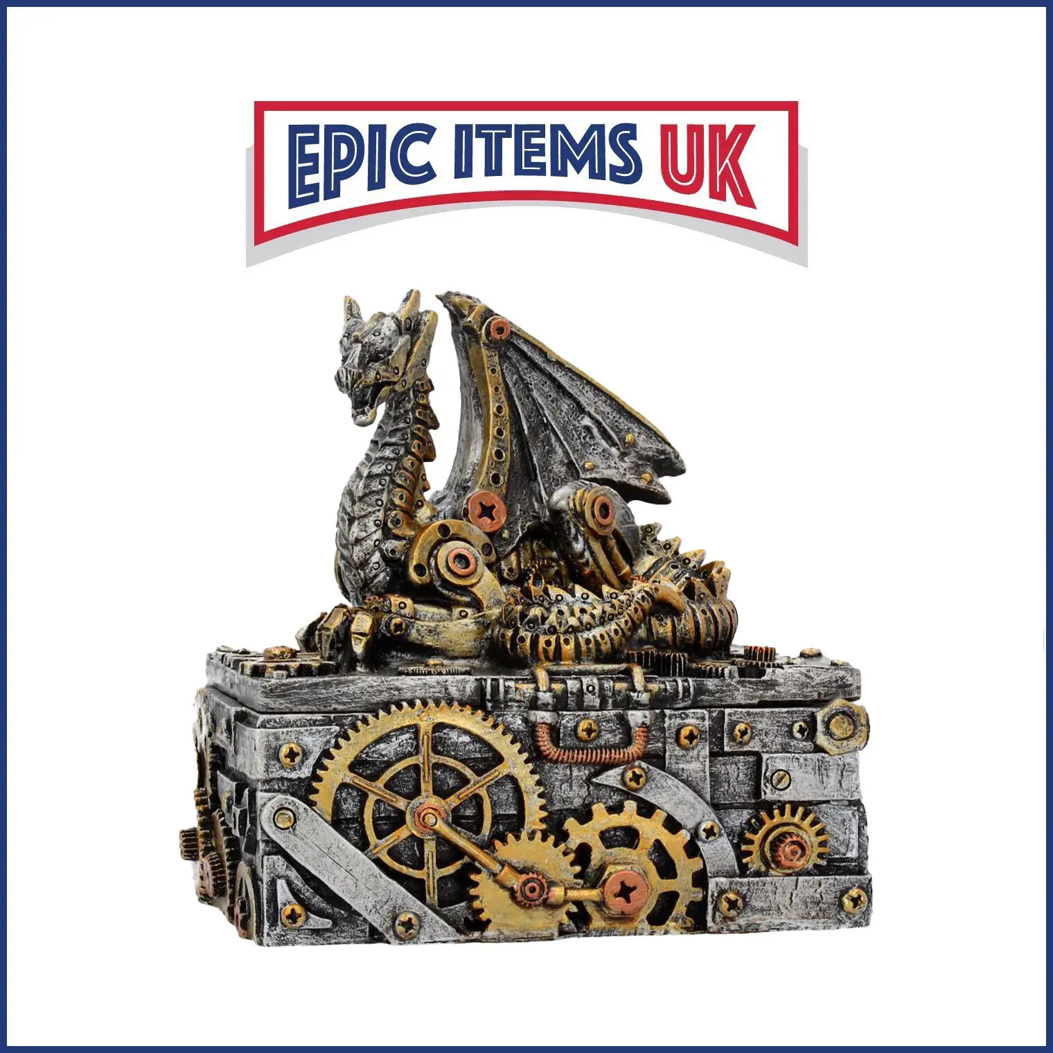 Nemesis Now Secrets of the Machine Steampunk Dragon Box 18.5cm - IN STOCK