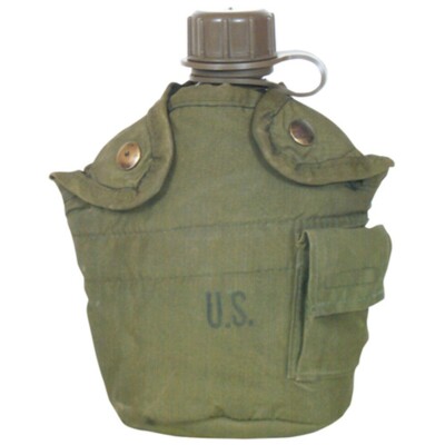 Genuine USGI Military Surplus 1 QUART Water Canteen And Cover