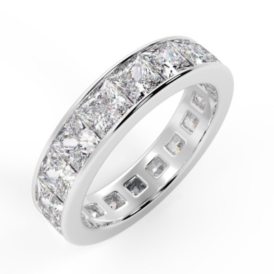 1,50 ct Princess-Diamant-Ewigkeitsring in Kanalfassung Weißgold