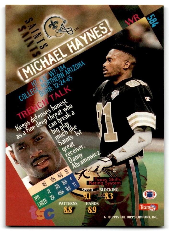 1994 Stadium Club Michael Haynes New Orleans Saints 584 eBay