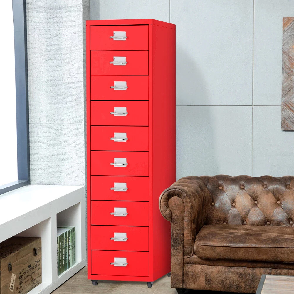 Bisley 10 Drawer Red Matttroy