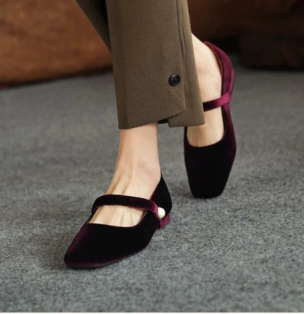 Womens velvet mary janes new arrivals