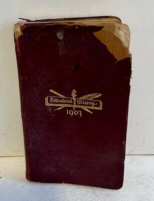 Historical Hand Written Diary, 1903, Businessman A. C. Wordsworth