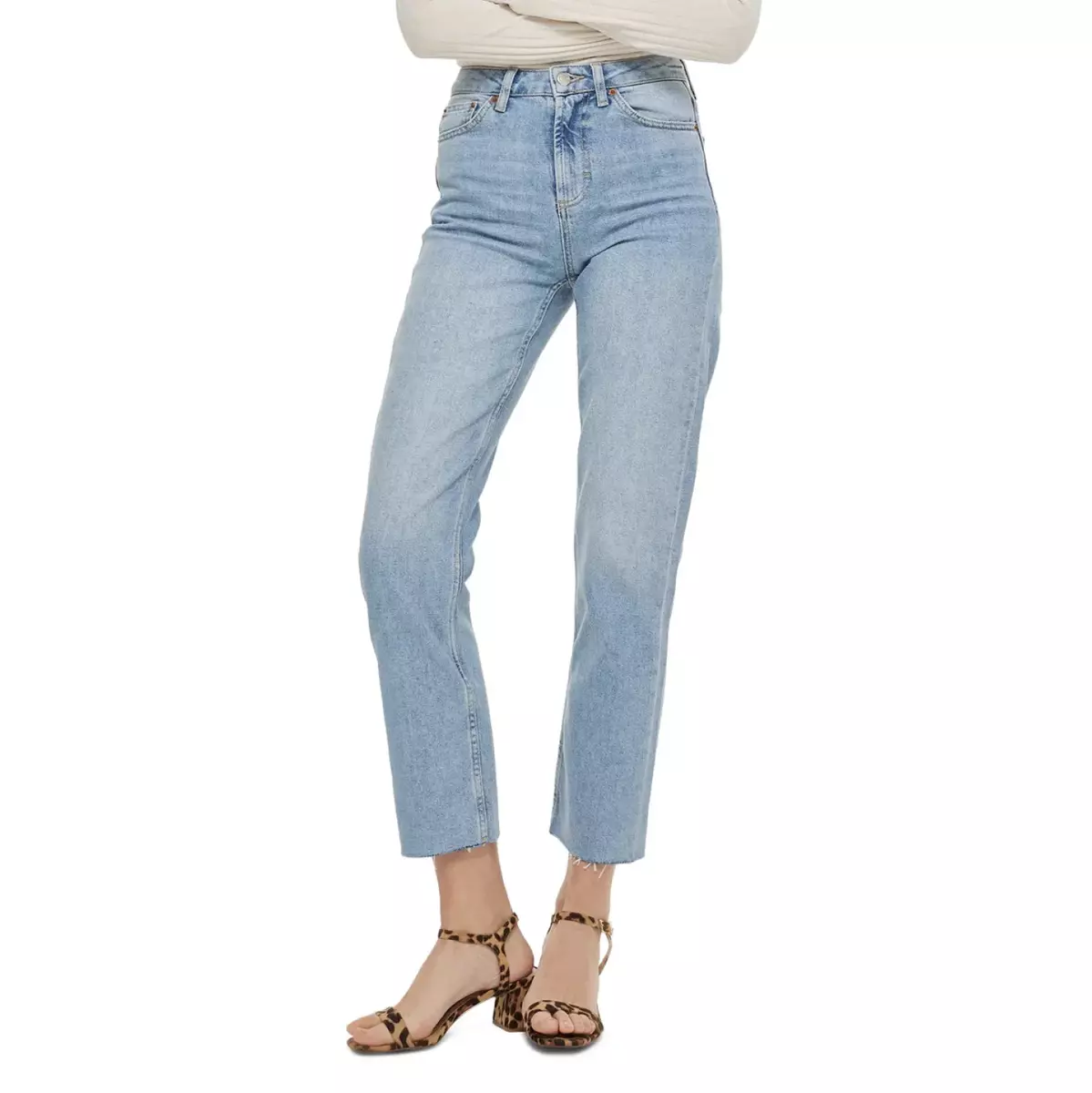 Topshop straight crop jeans sale