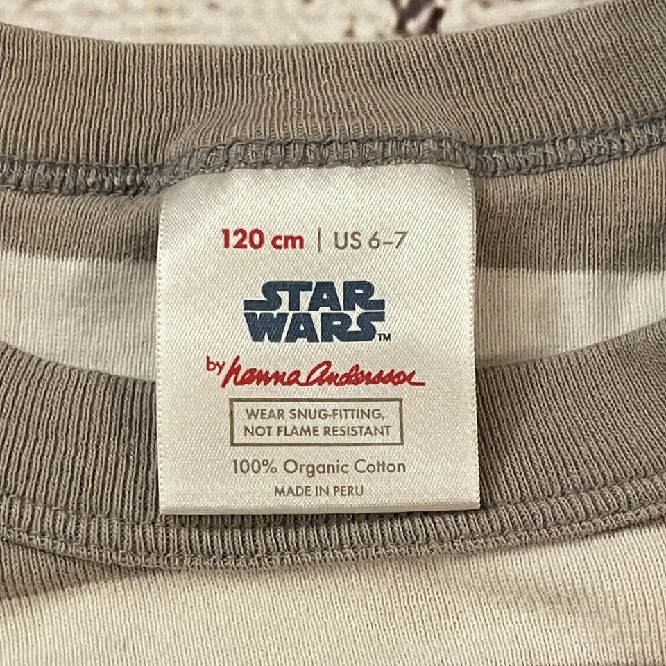 Hanna Anderson Star Wars Top y Ropa de Dormir Pijama Talla 6 7 120cm Lote de 3 Foto 3 de 4