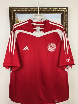 アディダス デンマーク代表 2004-05 ホーム ユニフォーム Denmark Home football shirt 2004 Soccer Adidas Jersey Mens Trikot