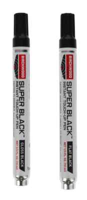 (2 PACK) Birchwood Casey  Super Black  Touch-Up Pens, Gloss Black and Flat Black