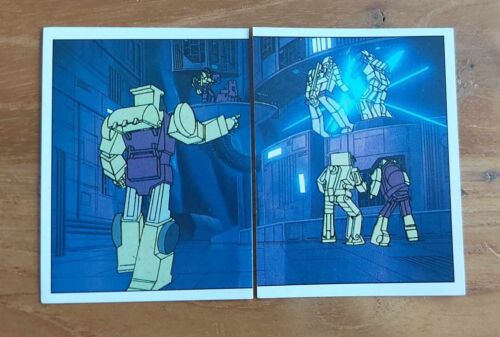 Transformers 1986 Panini sticker lot #183 and 184 decepticons constructicons - Picture 1 of 2