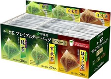 ITOEN Oi Ocha Premium Tea Bags Assorted 60 P Green  Genmai  Hoji Tea Japan NEW