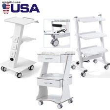 Three Layer Dental Trolley Medical Tool Cart /Metal Built-in Socket Tool Cart