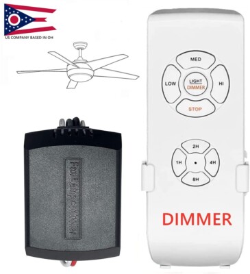 Ceiling Fan & Light Dimmer Remote Control Kit  Fan Timing Speed & Dimmer