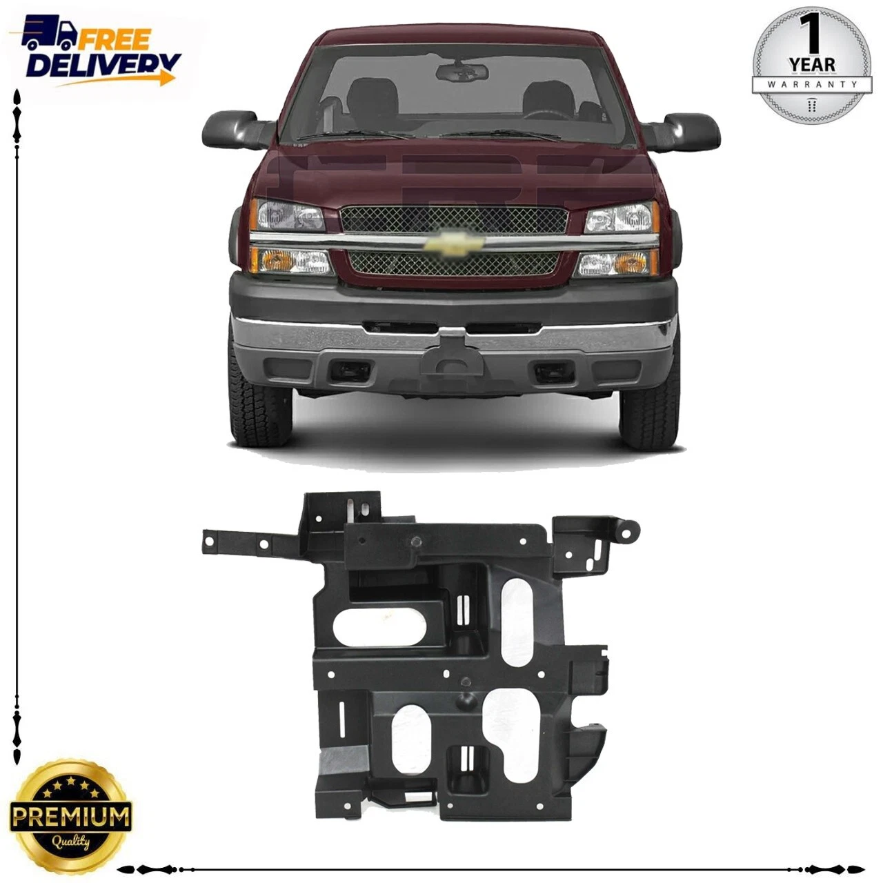 Upper Fan Shroud For Chevy Suburban 2500 2000-2004 With Rear AC - Fits 4.8L, 5.3L, 6.0L Engines-1020077