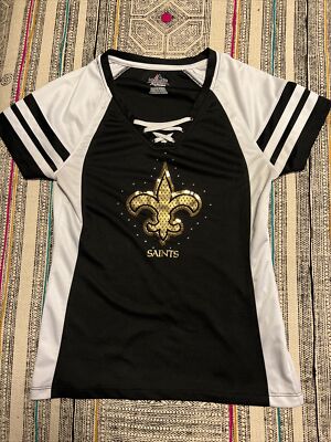 Saints Football Shirt New Orleans Saints Rhinestone Shirt Women's