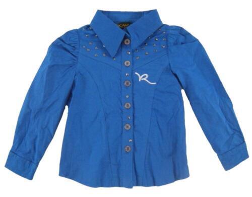 ROCAWEAR GIRLS TOP - TWISTER SZ 6 LARGE BLUE - TEE SHIRT LONG