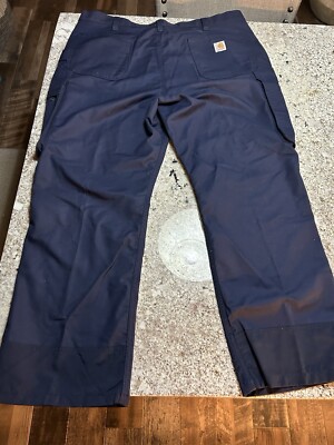 Carhartt Cargo Pants Mens 40x30 Navy Blue Straight Rugged Flex