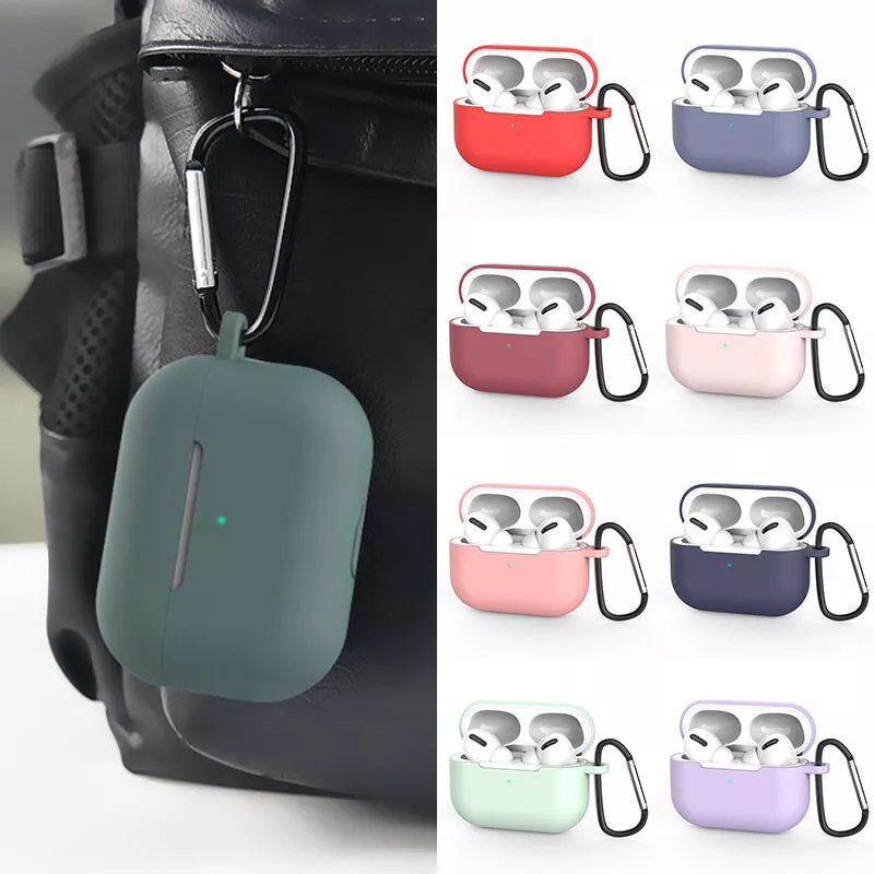 For Apple Airpods Pro Gen Silicone Case + Keychain Protection Full
