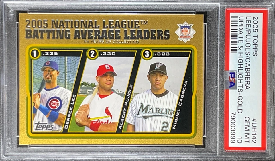 Pop 4 PSA 10 2005 Topps GOLD Albert Pujols Cabrera Lee 1776/2005 Revolution 1/1 - Image 2 of 4