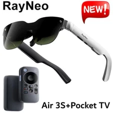 TCL RayNeo Air 3S Smart AR Glasses 201" Micro OLED Screen 120Hz Glass+Pocket TV 
