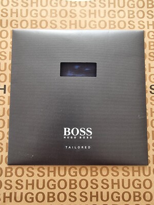 Hugo Boss Blau Tailored Selection 100% Seide Anzug Einstecktuch Krawatte Einstecktuch