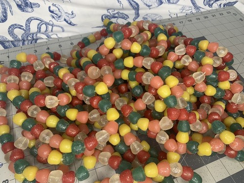 Vintage Plastic Sugared Gumdrop Candy Christmas Garland (5) 8ft Strands Lot (C1) - Picture 2 of 4